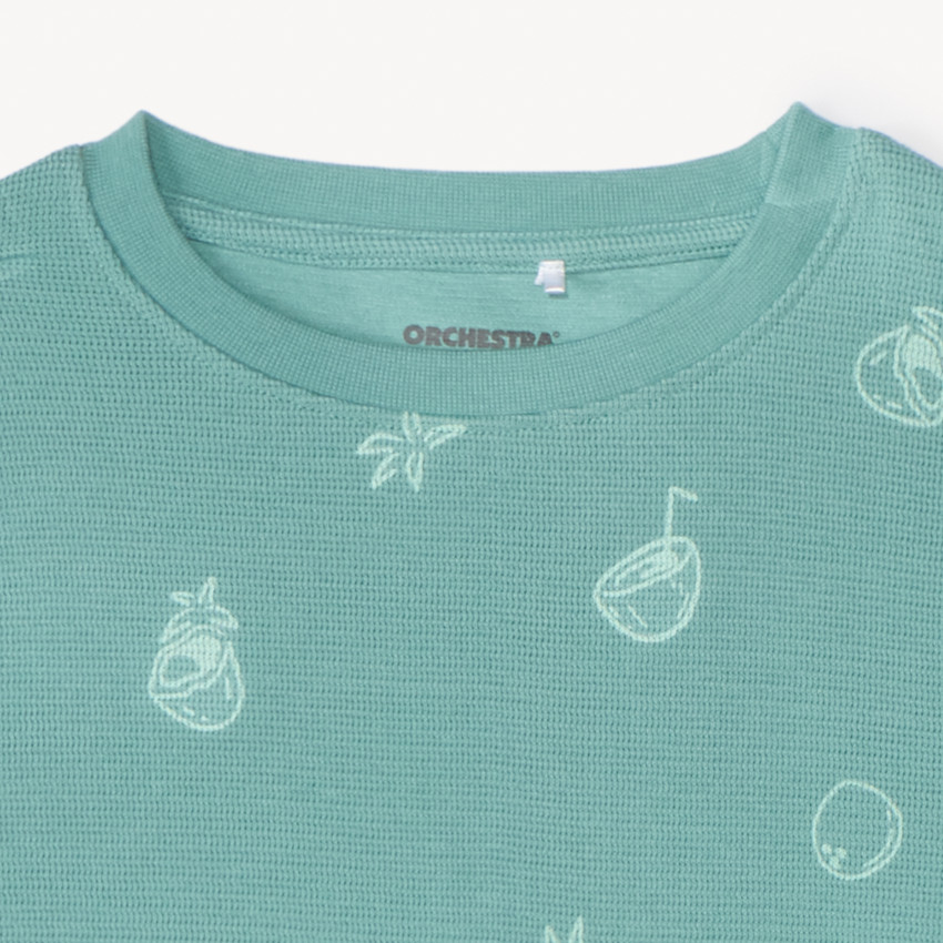 Ensemble 2 pièces t-shirt + short imprimé noix de coco pour garçon 