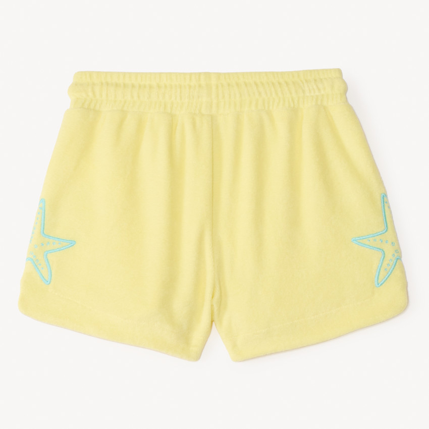 Short en éponge broderie étoile de mer pour fille 