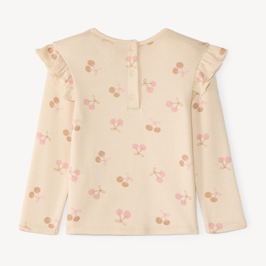 T-shirt manches longues bébé fille imprimé fantaisie 