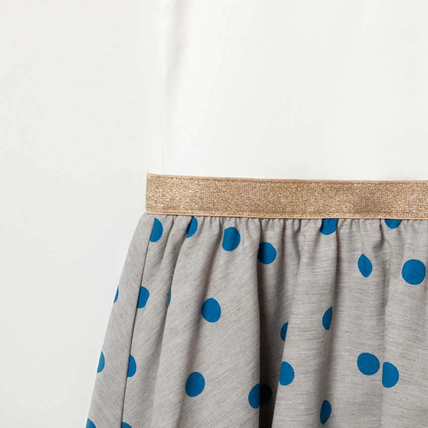 Robe en maille manches courtes effet 2-en-1 pour enfant fille 