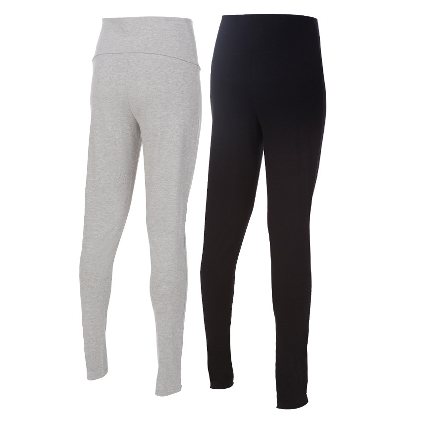 Lot de 2 leggings en jersey avec bandeau haut 