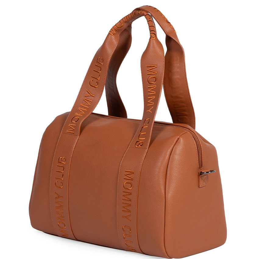 Sac à langer Mommy Club Signature Cuir Vegan Brun 