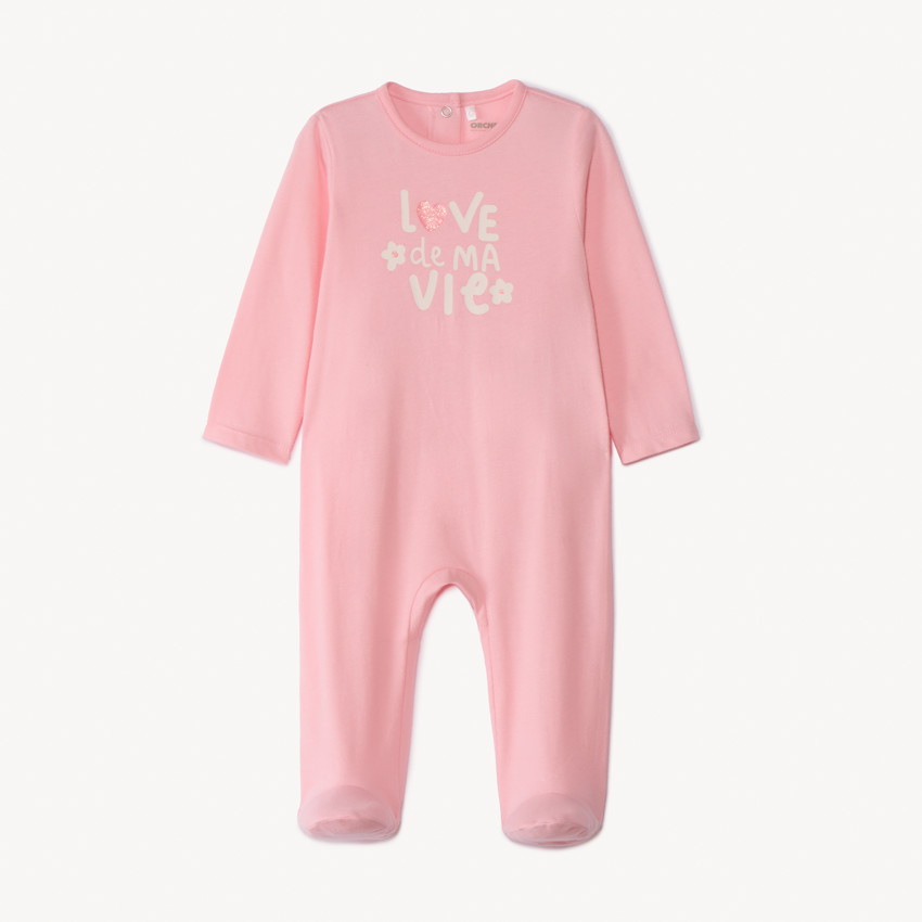 Dors-bien en jersey printé pour bébé fille