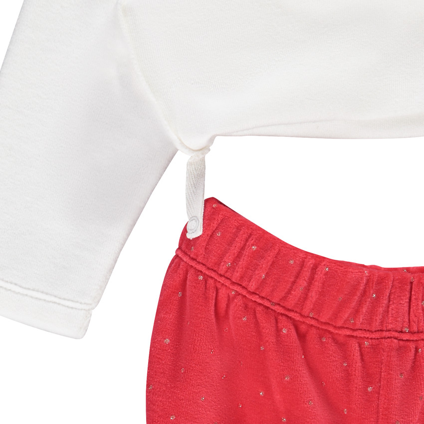 Pyjama 2 pièces en velours esprit Noël pour bébé fille 