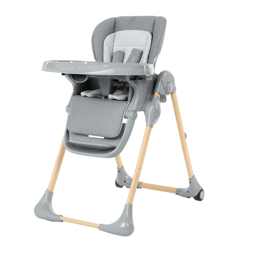 Chaise haute réglable 0+ Jude - Bois et Gris 