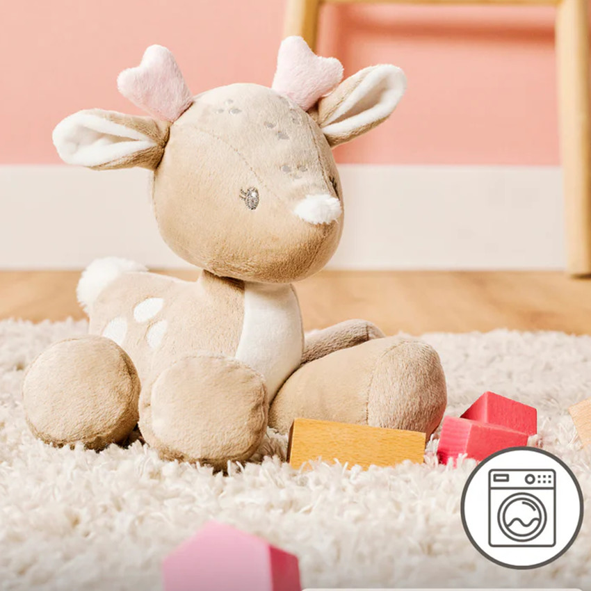 Peluche biche - Fanfan - Sable -30 cm 