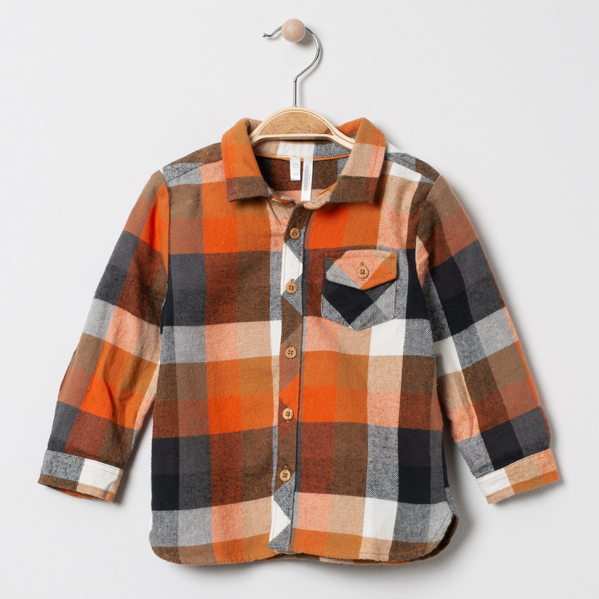Chemise manches longues à carreaux 