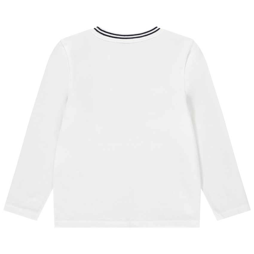 T-shirt manches longues pour enfant garçon en coton print vélo en relief 