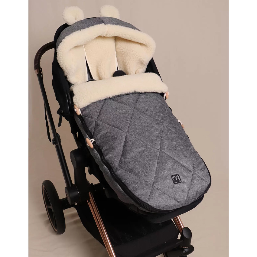 Chancelière doublée laine XL Ears Wool anthracite melange 