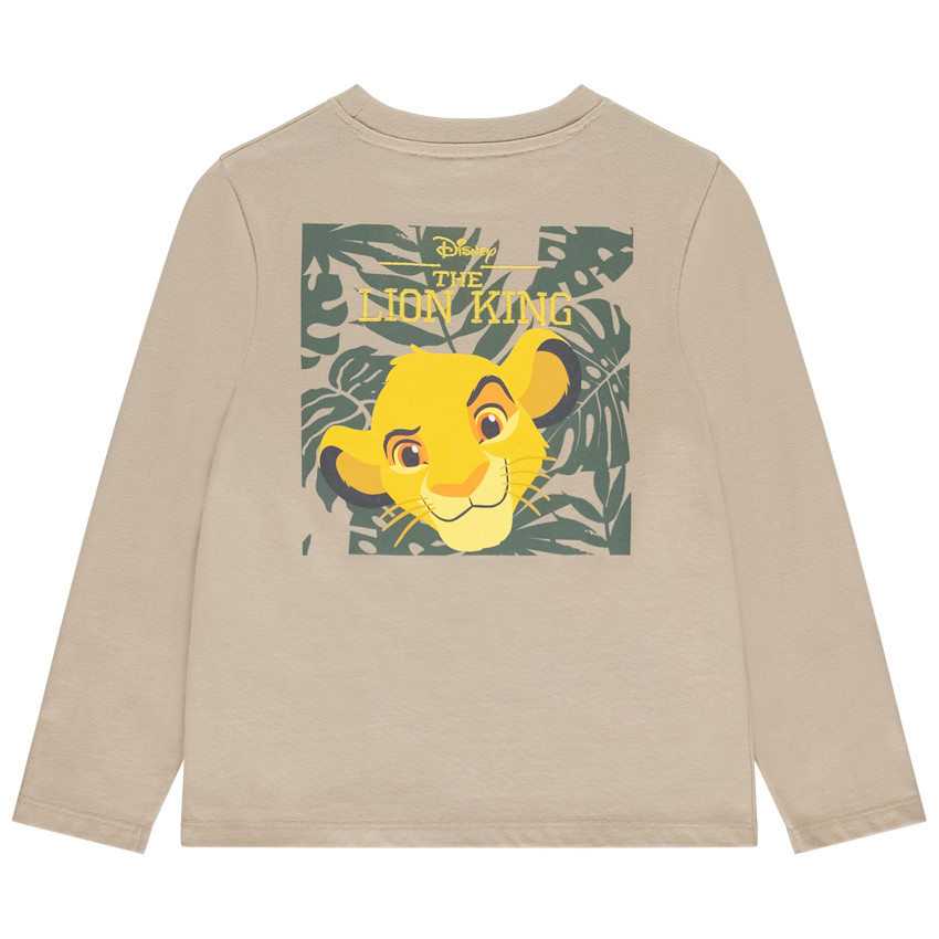 T-shirt manches longues uni print Simba Disney pour garçon  