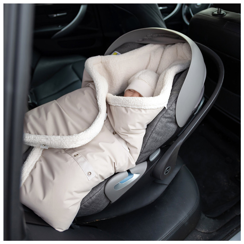 Couverture enveloppante Biside S.A Pady Rainy + Teddy Neutral 0-12M 