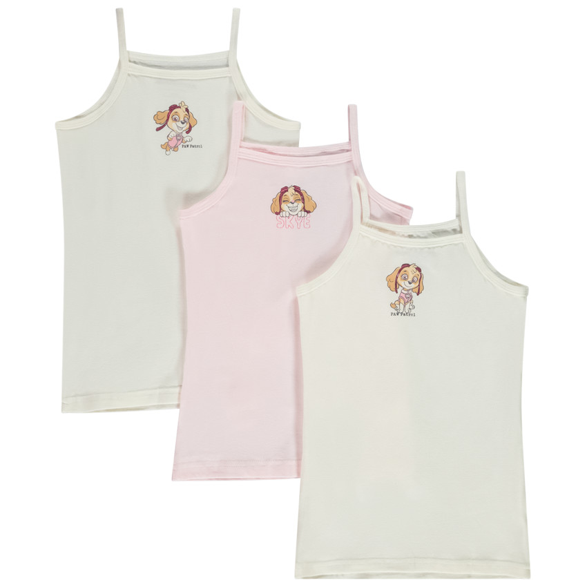 Lot de 3 maillots de corps à bretelles Stella Pat'Patrouille pour fille