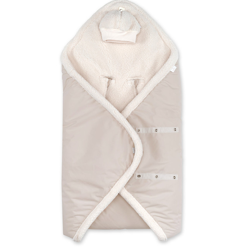 Couverture enveloppante Biside S.A Pady Rainy + Teddy Neutral 0-12M 