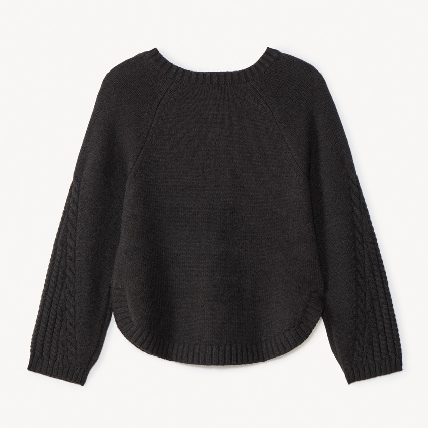 Gilet en tricot pressionné à nœuds pour fille 