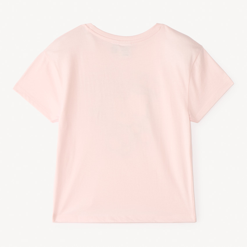T-shirt manches courtes print pailleté Hello Kitty pour fille 