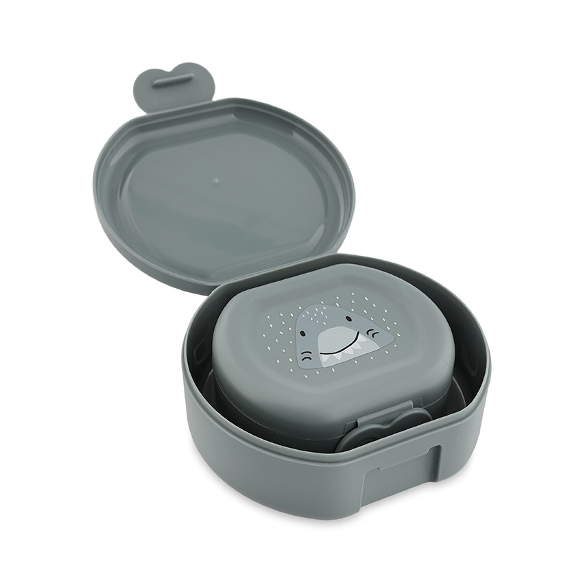 Lot de 2 lunchbox gigognes Mr. Shark gris 