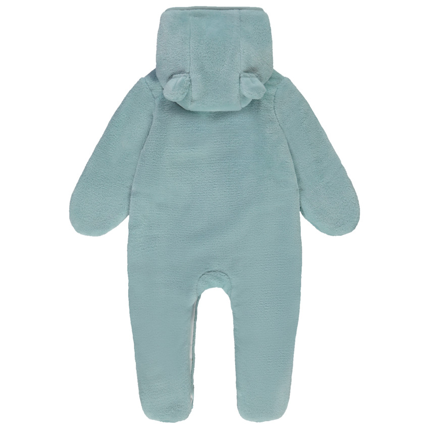 Combi-pilote en sherpa uni à capuche fantaisie pour bébé 