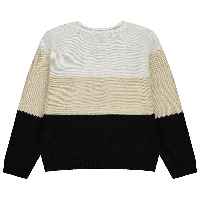 Pull effet colorblock avec sequins magiques pour fille 