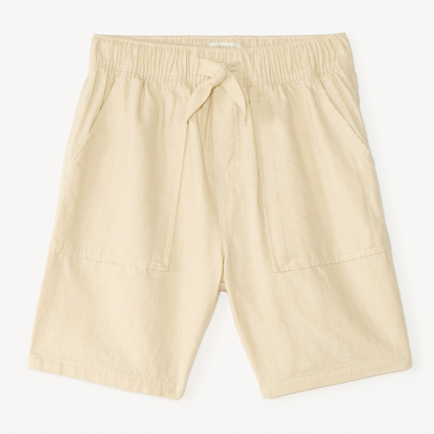 Bermuda en toile effet lin pour garçon  