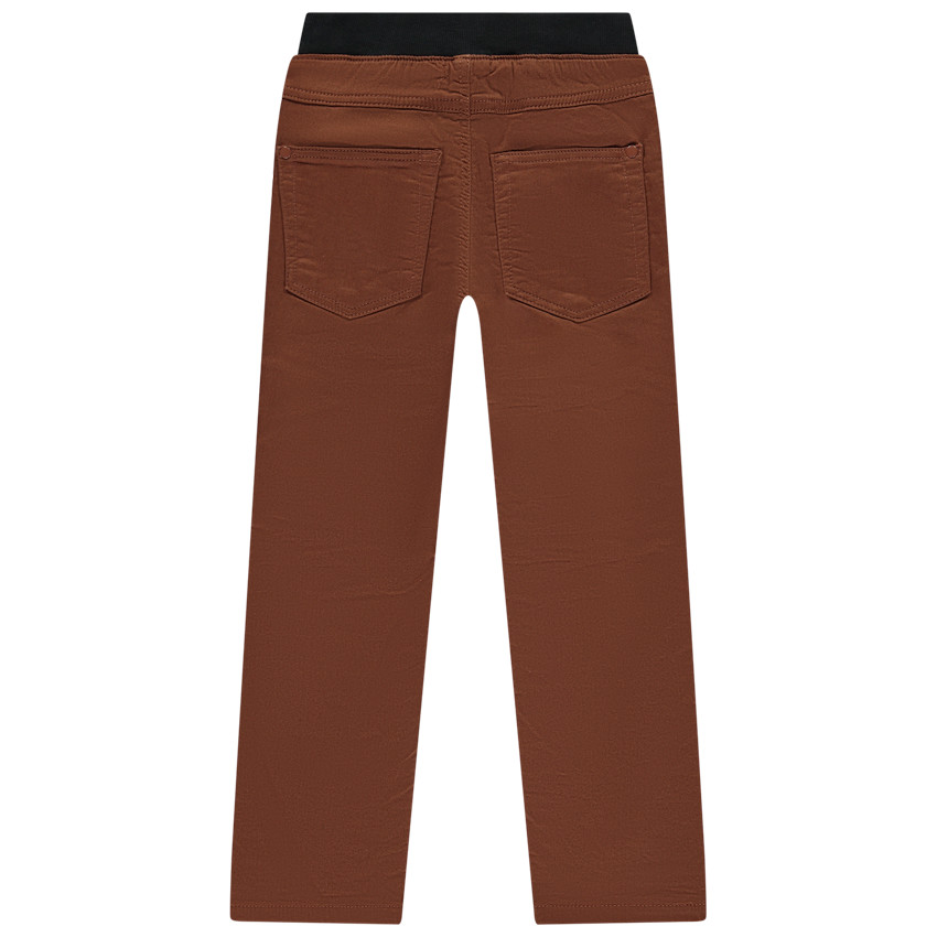 Pantalon à taille élastiquée et surpiqûres pour garçon 