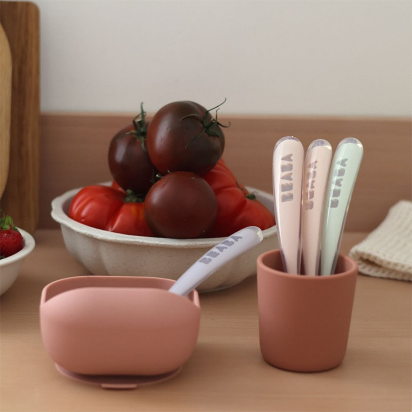 Set de 4 cuillères 1er âge en silicone - Wendy 