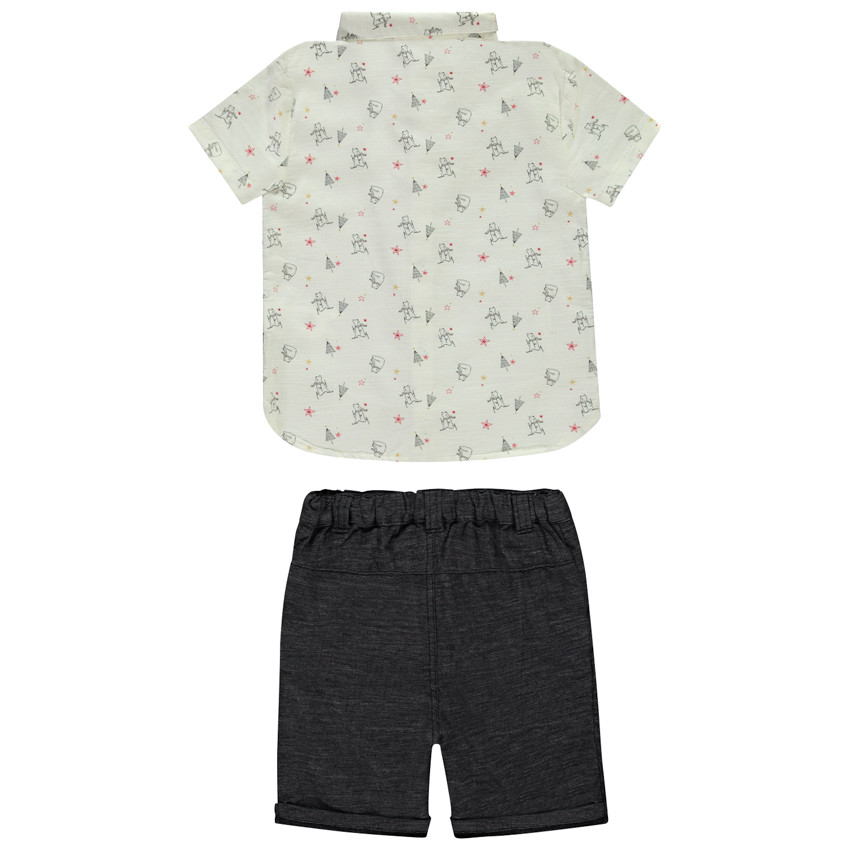 Ensemble de fête 4 pièces avec nœud papillon pour bébé garçon 