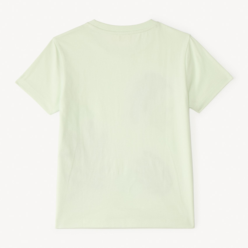 T-shirt manches courtes broderie feuilles tropicales pour garçon 