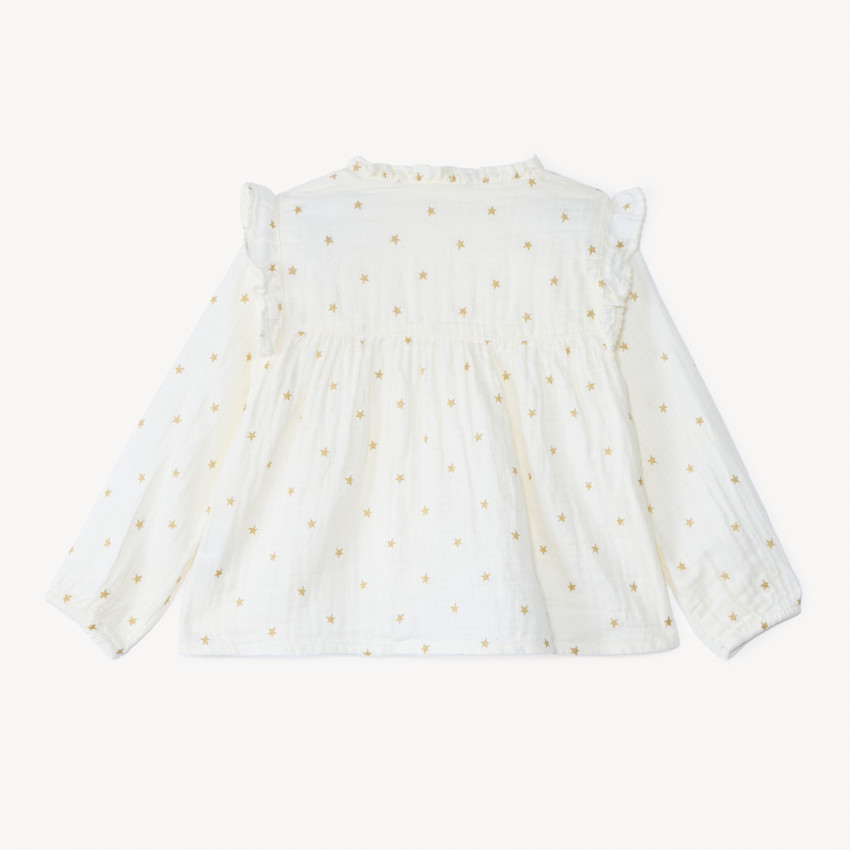 Tunique manches longues imprimées étoile pailletée pour bébé fille  