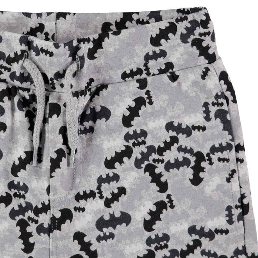 Ensemble avec t-shirt en coton jaune et bermuda motifs Batman 