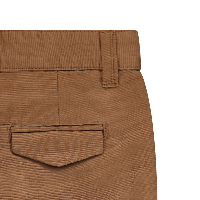 Bermuda en coton fantaisie camel 