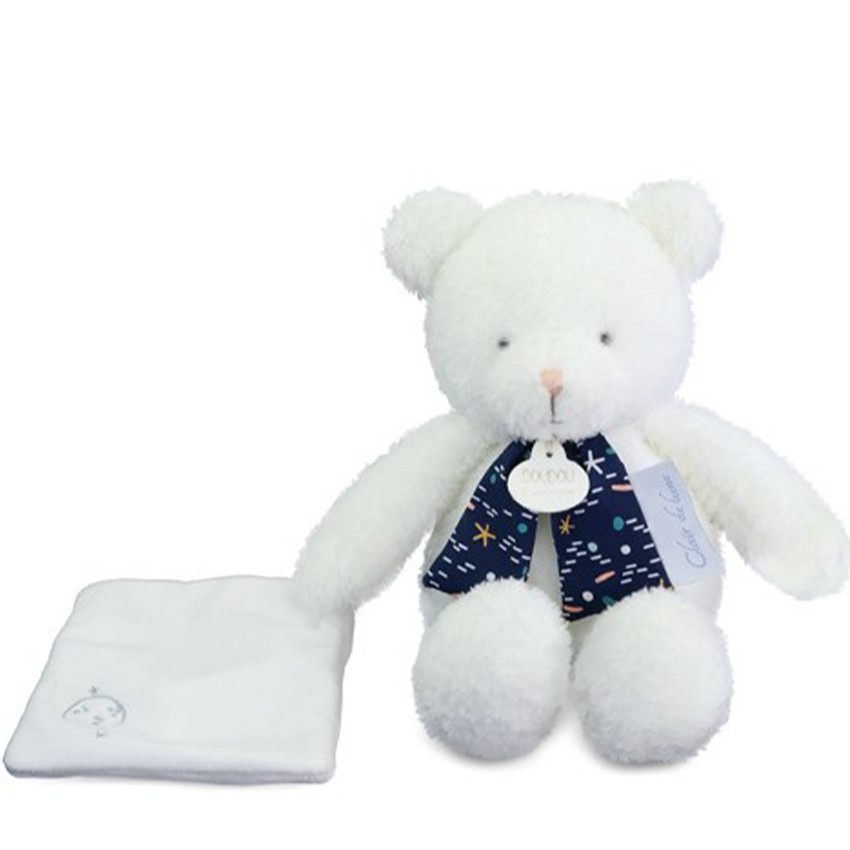Peluche doudou Ours Luminescent Clair de Lune Blanc  