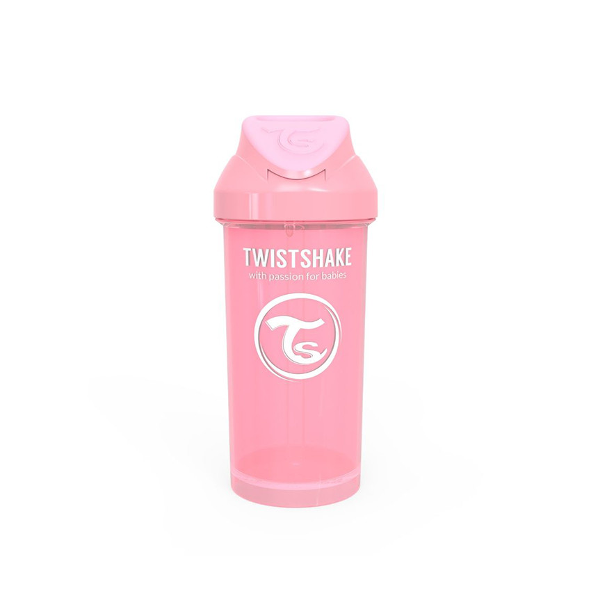 Tasse à paille 360 ml 6+ mois - Rose Pastel  