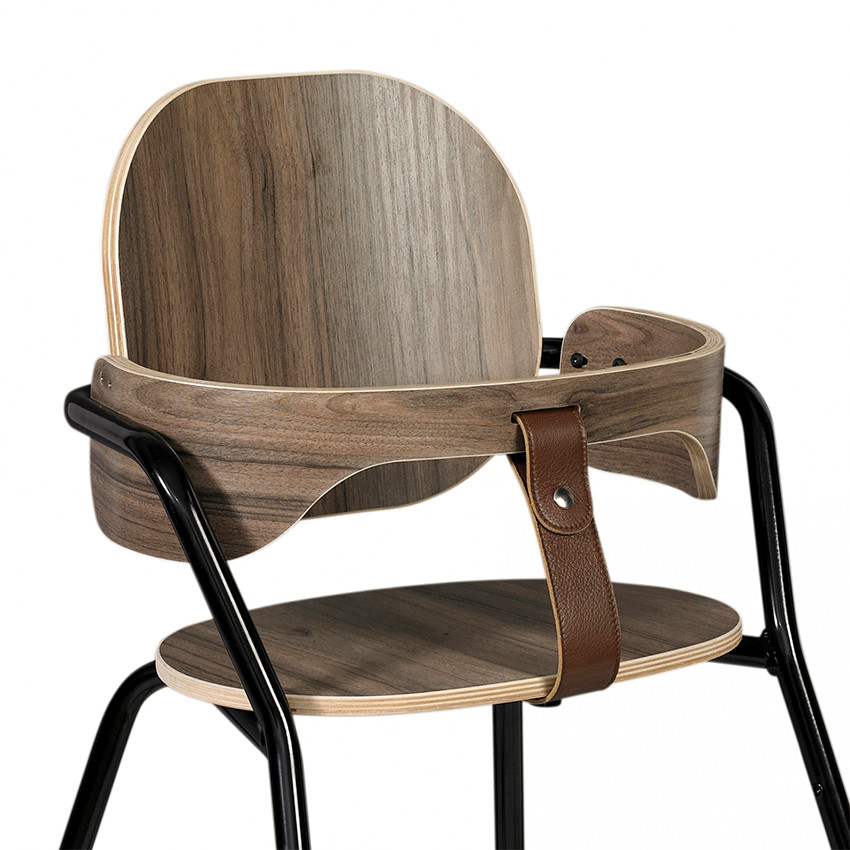 Baby Set Ceinture en bois de noyer avec entrejambe en cuir et harnais 