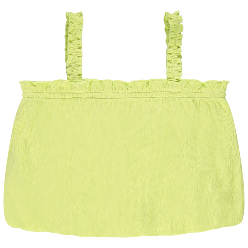 Débardeur effet boule à bretelles ruché pour fille