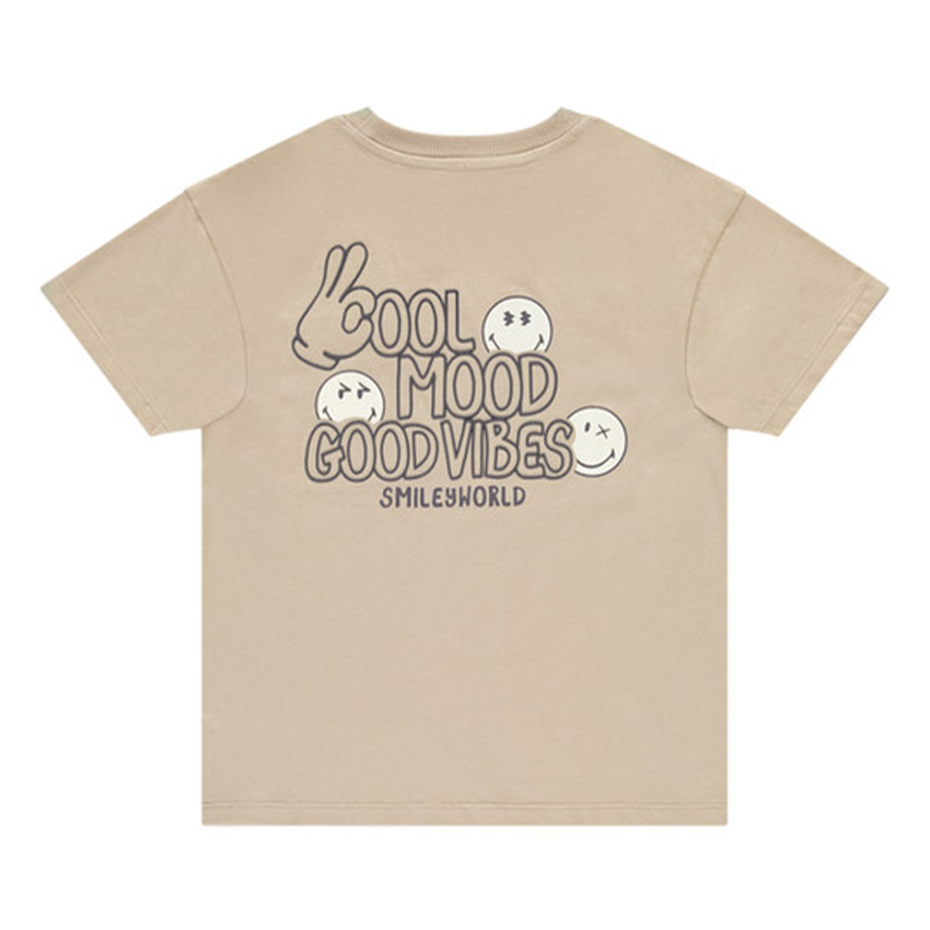 T-shirt manches courtes Smiley uni pour garçon  
