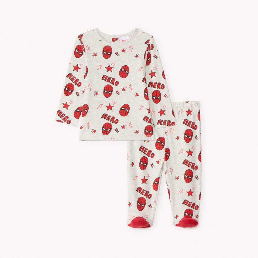Set pyjama 2 pièces Spiderman Marvel pour bébé garçon avec finitions différentes selon l'âge