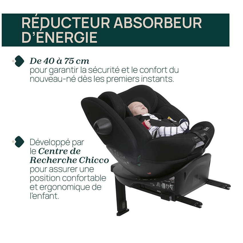 Siège auto EverOne Isofix i-Size 40-150cm Groupe 0/1/2/3 Black 