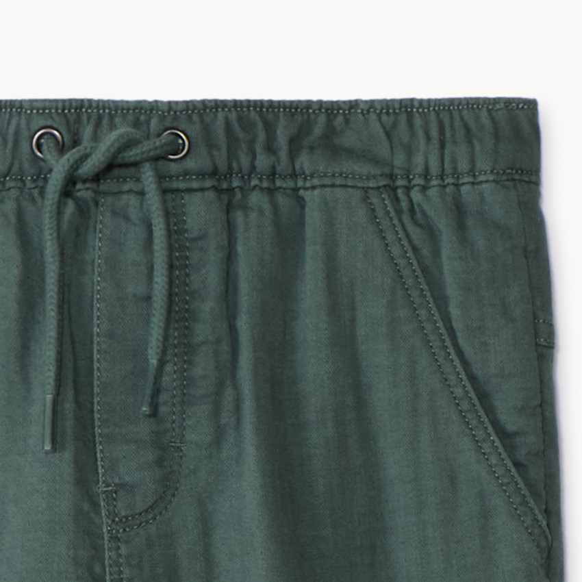 Pantalon uni en toile pour bébé garçon 
