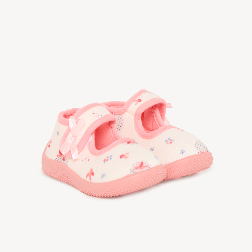 Chaussons babies imprimé fantaisie pour bébé fille