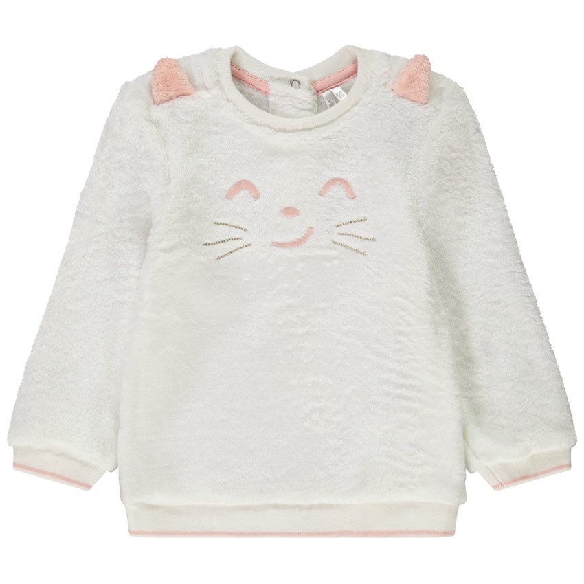 Sweat fantaisie en sherpa pour bébé fille 