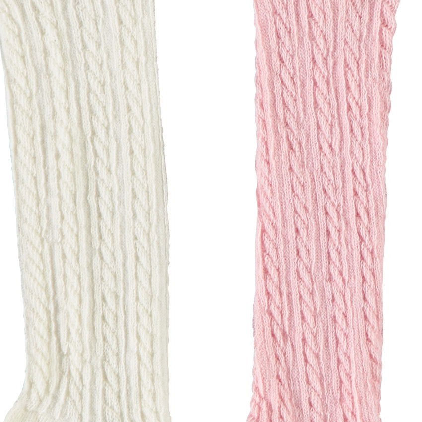 Lot de 2 paires de collants épais torsadés pour bébé fille 