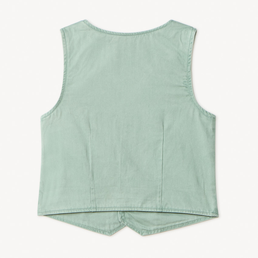 Gilet serveur en toile unie pour garçon 