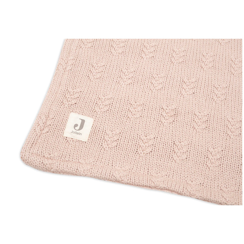 Couverture berceau Grain Knit Fleece 75x100 cm - Wild Rose/Velvet 