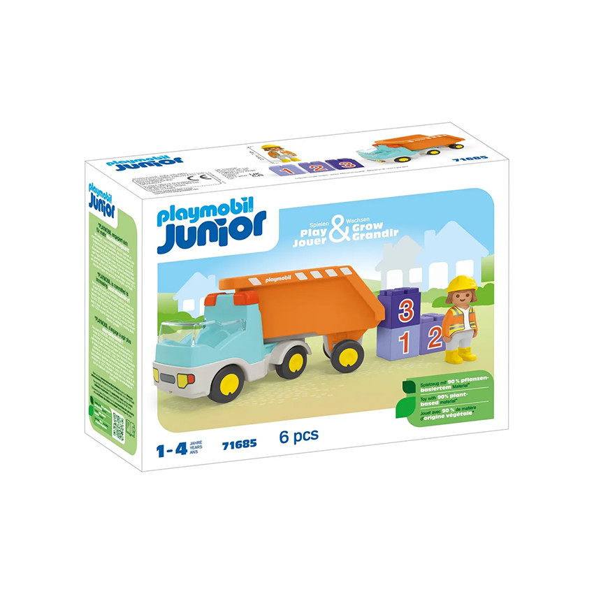 Figurine avec camion benne  