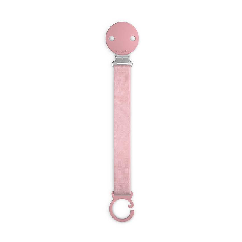 Attache-sucette pince en tissu Wonder rose intense 