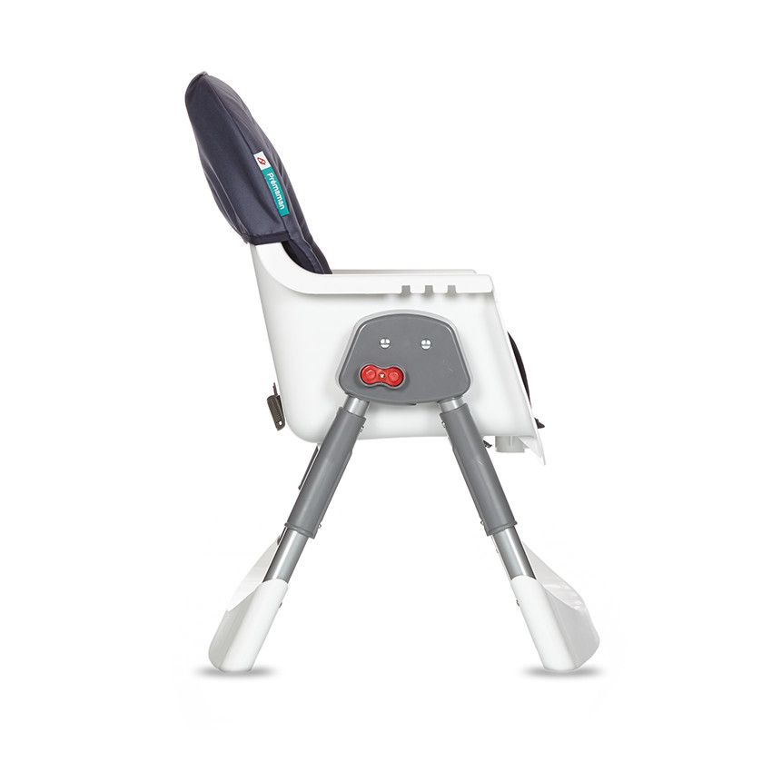 Chaise haute Basic - Bleu-gris 