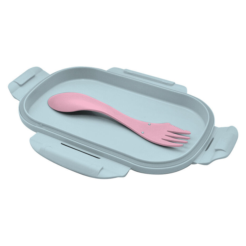 Lunchbox avec couvert Reine des Neiges Bleu/Rose 