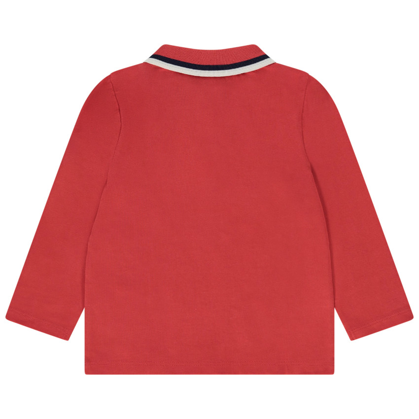 Polo manches longues avec badge brodé pour bébé garçon 