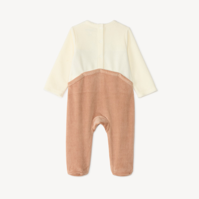 Dors-bien en velours bébé fille motif biche 