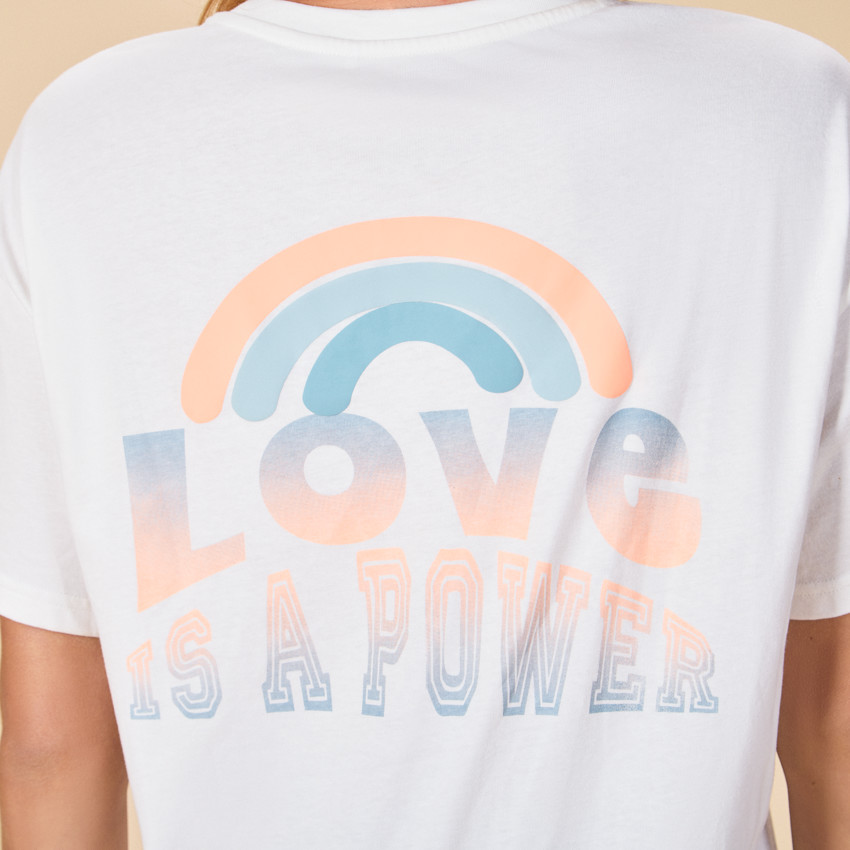 T-shirt manches courtes avec print fantaisie pour femme  